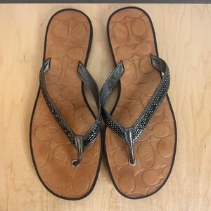 Coach Laurel Leather FlipFlop Sandels SZ‎ 8